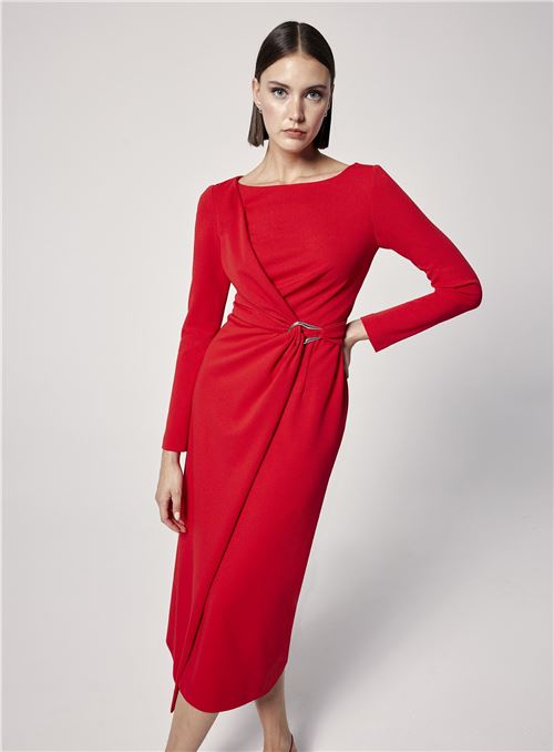 48017 VESTIDO NUDO HEBILLA