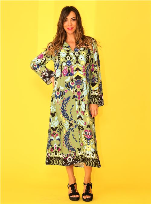 1105GP23 VESTIDO LARGO ESTAMPADO