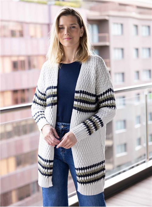 343 CHAQUETA RAYAS TRICOLOR